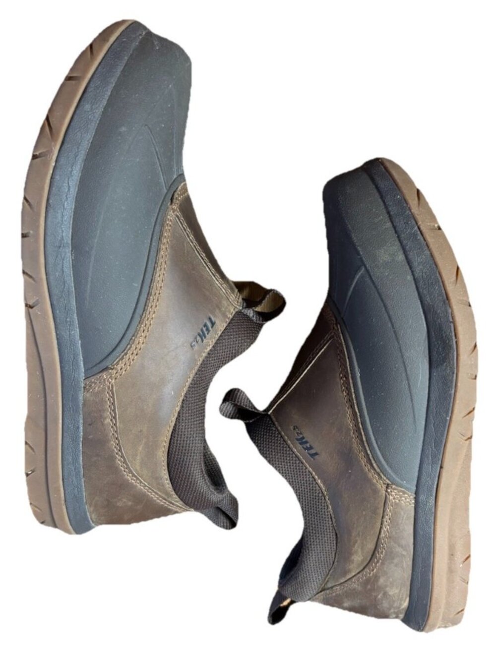 LL Bean Women's Storm Chaser 5 Slip-Ons Size 7 Brown Rubber Leather Gorpcore